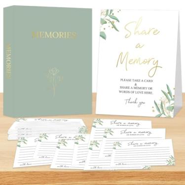 Imagem de Compartilhe um cartão de memória para celebração da vida, álbum de memória, cartões de memória livro de visitas para funeral, memorial, aniversário, formatura, aposentadoria, aniversário, chá de