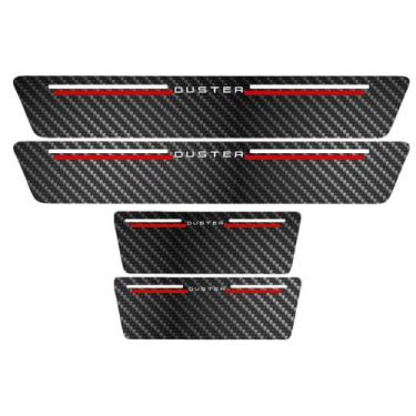 Imagem de Kit Soleira Protetora Porta Premium Red Carbono - Duster - Jhow Adesiv