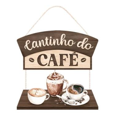 Imagem de Placa Decorativa com Corda para Cantinho do Café 27x41 - Estúdio Amora