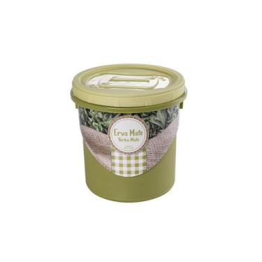 Imagem de Porta Mantimentos Pote Erva Mate Tampa Verde 1,8L - PLASUTIL
