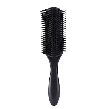 Imagem de jinyi2016SHOP Pente de cabelo preto desembaraçante escova de cabelo com alça de cabelo pomada para homens estilo Pompadour massagem para chuveiro pente para salão de cabeleireiro ferramenta pentes para penteados para mulheres (cor: preto)