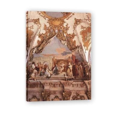 Imagem de Impressão em tela Tiepolo The Investiture of Herold as Duke of Franconia Giovanni Battista – Obra-prima rococó barroca, pintura escolar de Veneza, pintura a óleo decorativa para galeria doméstica 50 x