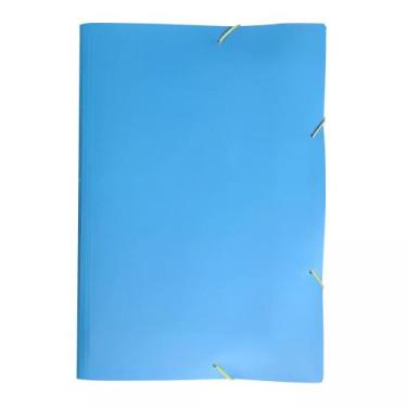 Imagem de Pasta Aba Elástico Dello 1/2 Ofício Full Color Azul, UNICA