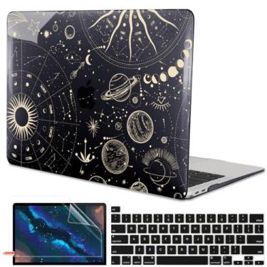 Imagem de LCMOCICO Compatível com MacBook Pro 33.0 cm Capa 2022 2021-2016 A2338 M2/M1 A2251 A2289 A2159 A1989 A1706 Modelo, Capa de Teclado Rígido Plástico Padrão Capa para Webcam, Constelação
