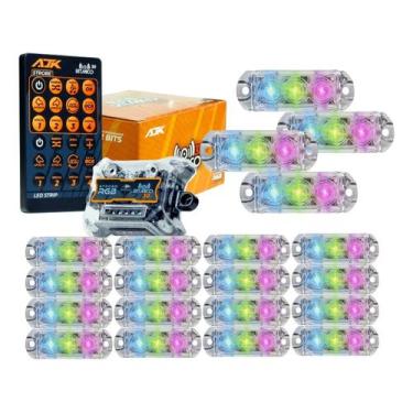 Imagem de Kit Strobo AJK RGB Rítmico 3.0 + 40 Faróis 6W - Tar