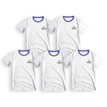 Imagem de Kit 5 Camiseta Uniforme Escolar Prefeitura São Paulo Adulto - Sete Set