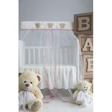 Imagem de mosquiteiro cortinado para mini berço avulso no tema elefantinho 0,94 