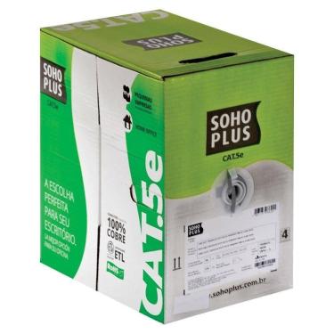 Imagem de Cabo Lan U-utp Cat.5e 24awg Cmx 305m Cinza 23200102