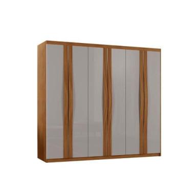 Imagem de Guarda Roupa Casal Dunas Mdf 6 Portas E 2 Gavetas Moderna Naturalle/of