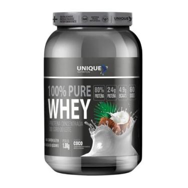 Imagem de 100 Pure Whey Sabor Coco 900g Unique Nutrition