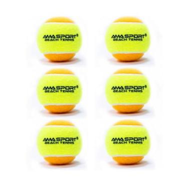 Imagem de Bola de Beach Tennis Ama Sport - Pac com 6 unidades - Ama Sports