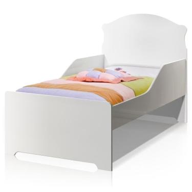 Imagem de Mini Cama Infantil Com Guarda Branco Premium