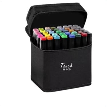 Imagem de Canetas Touch 48 Cores Pontas Duplas Para Pintura Bob Good