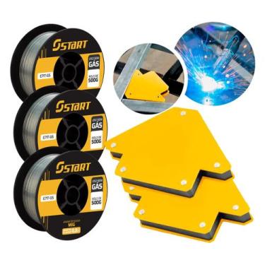 Imagem de Arame Solda Mig Uso Sem Gás 0.8mm 3 Rolos - START