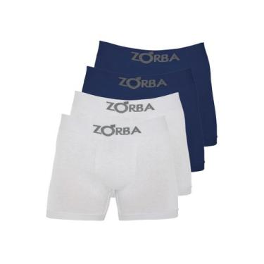 Imagem de Kit com 4 Cuecas Boxer Zorba 781 Colorido, Azul marinho, M