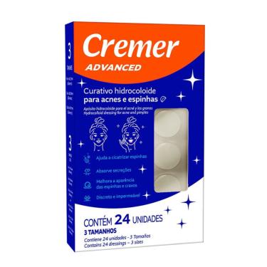 Imagem de Curativo Hidrocoloide Para Espinhas Advanced Cremer C/24 Unidades