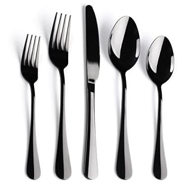 Imagem de Conjunto de talheres SANLUNS para 8, conjuntos de utensílios, polimento espelhado, pode ser lavado na lava-louças