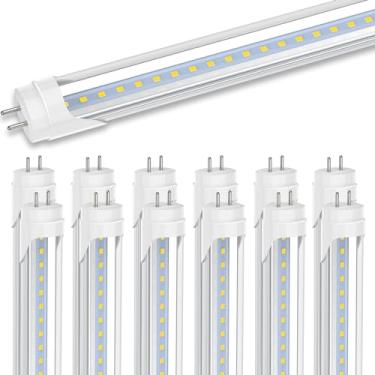 Imagem de Romwish Lâmpada Led Tipo A+B De 3 Pés, 14 W (Equivalente A 30 W), 5000 K, 1600 Lm, Plug And Play Ou Bypass Reator, Alimentação Dupla, Fluorescente Reposição F30T12 36", Transparente, Pacote Com 12 U
