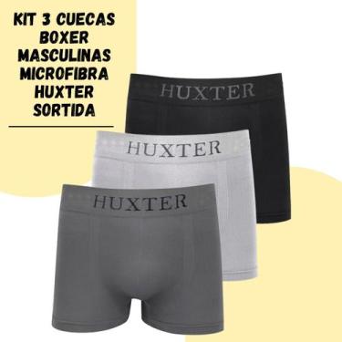 Imagem de Kit 3 cueca boxer huxter microfibra - masculino - cores sortidas, Colo