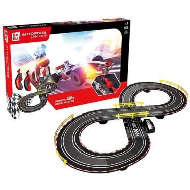 Imagem de Pista Elétrica Soma Racer Com 2 Carrinhos Fórmula 1  2,8 Metros de Com
