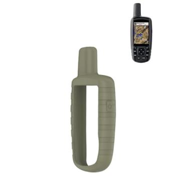 Imagem de Capa para Garmin GPSMAP 64S/62s/63, capa protetora de silicone macio WUNIAK portátil resistente a arranhões e choque para Garmin GPSMAP 64S/62s/63, verde selva