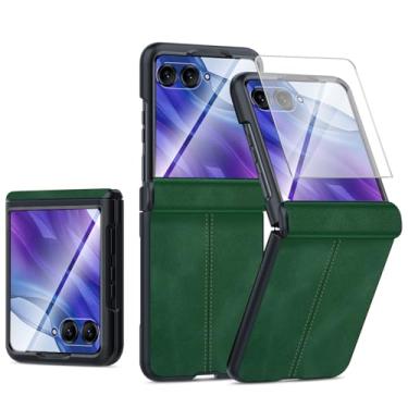 Imagem de AJDJTEN Capa de telefone para Motorola Razr 50 Ultra, capa moderna à prova de choque com dobradiça de proteção para PC, capa de telefone com proteção de tela integrada para Motorola Razr 50 Ultra