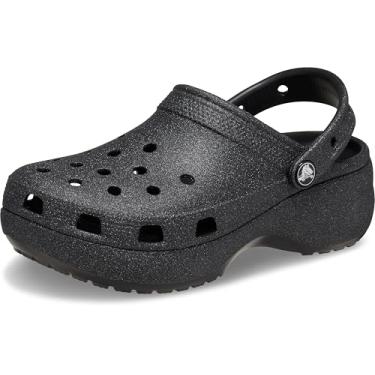 Imagem de Crocs Tamanco feminino clássico com glitter, Preto, 36
