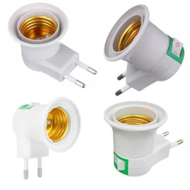 Imagem de Adaptador de Tomada para Lâmpada E27, Soquete com Interruptor Liga/Desliga, Bivolt