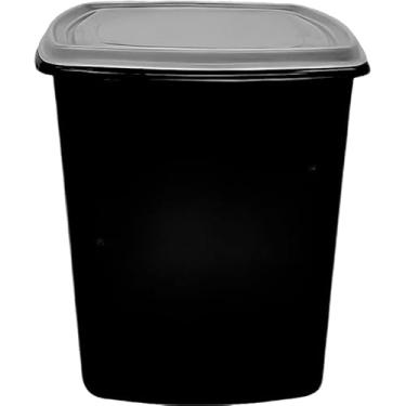 Imagem de Porta Ração 6 litros Pote para Ração de Cães e Gatos(Gato Preto,1 unidade)