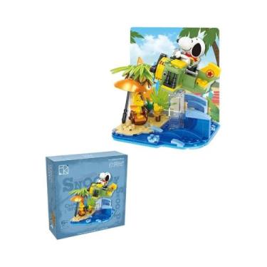 Imagem de Snoopy Desenho Animado Cachorro Cafeteria Blocos De Construção Criativ