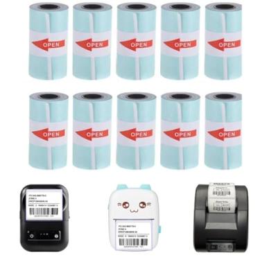 Imagem de Kit 5 Bobina Etiqueta Térmica Adesiva 50x30mm 5x3cm Compatível Com Impressoras Térmicas (1 Coluna) Rolo 100 Etiquetas cada Rolo