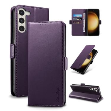 Imagem de YunuBeyii Capa Carteira para Samsung S23 - [Bloqueio RFID] Capinha Flip Magnética para Celular de Couro PU de Luxo com Suporte,Case Proteção,Rsistente,Antichoque, Roxo