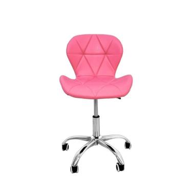 Imagem de Cadeira de Escritório com Base Giratória Estofada Slim Vegas Rosa