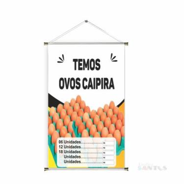 Imagem de Banner pronto Ovo Caipira BA 234 medida 45x70 cm arte pronta