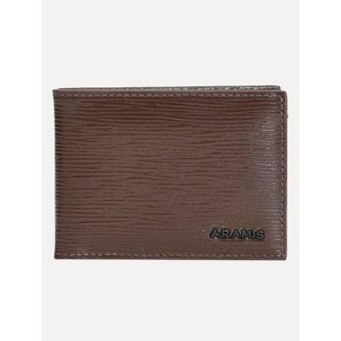 Imagem de Carteira Aramis Masculina Couro Stripes Marrom Café-Masculino