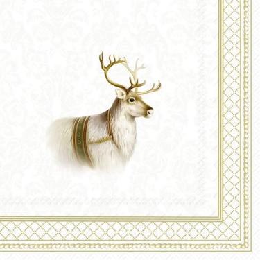 Imagem de Guardanapo para Decoupage Ihr 33x33 Rena de Natal C/ 2 Unidade - GUARD