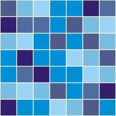 Imagem de Papel De Parede Pastilha Azul Claro E Escuro Adesivo Cozinha