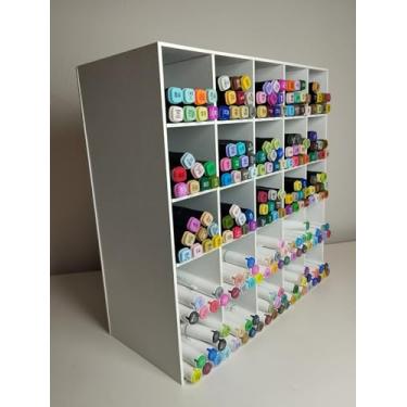 Imagem de Expositor pintado para ate 400 canetas marcadoras MDF 3MM