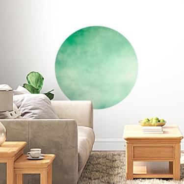 Imagem de Adesivo Aquarela 07 Lavável Parede Formato Círculo Ideal Para Decorar Ambientes Comerciais E Residenciais