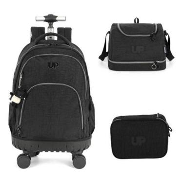 Imagem de Kit Mochila Com Rodinhas Duplas 360 Crinkle Tactel Up4You