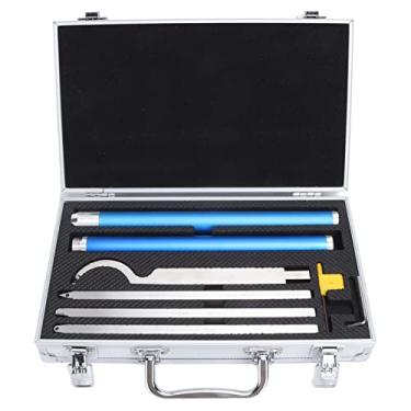 Imagem de Conjunto de ferramentas de torneamento de madeira de 8 peças com inserções de carboneto, barra de aço inoxidável, alça de alumínio, caixa de armazenamento, para projetos de marcenaria e torneamento de