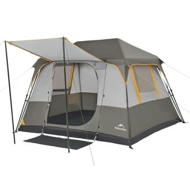 Imagem de Naturehike Tenda de acampamento para 4/6/8 pessoas, 60S fácil configuração, barraca pop-up instantânea, impermeável, grande, alta, para 6/8 pessoas, para acampamento, carro