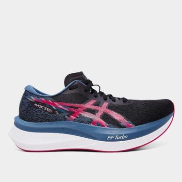 Imagem de Tênis Asics Magic Speed 4 Feminino, Preto, Azul, 37