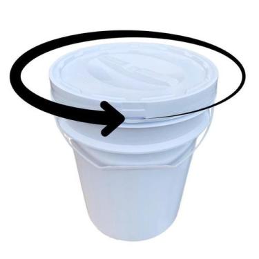 Imagem de Balde Plástico Tampa Rosqueavel Para Vela - Kit 13 Pçs - Nastripack