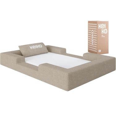 Imagem de Cama Montessoriana Berço Ninho 100% Espuma Boucle Bege Keiko