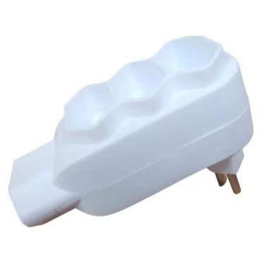 Imagem de Adaptador de 4 Tomadas Bipolar Plugue Extensão Benjamim