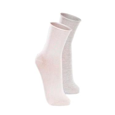 Imagem de Kit com 2 Pares de Meias sem Punho Casual Lupo 1275-011 Colorido, Cinz
