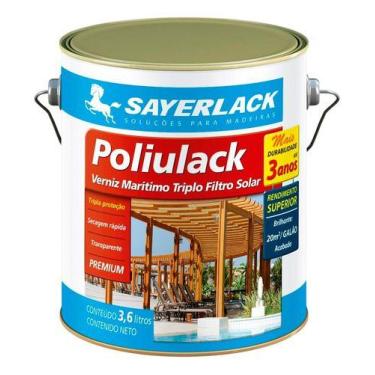 Imagem de Poliulack Marítimo Premium Verniz Transparente Acetinado 3,6Lt - Sayer