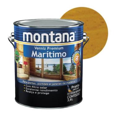 Imagem de Verniz Maritimo Madeira Natural Filtro Solar Montana 3,6 Lt, Acetinado