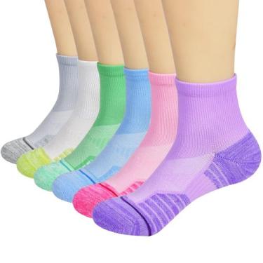 Imagem de Meias de tornozelo J.WMEET femininas para corrida atlética, pacote com